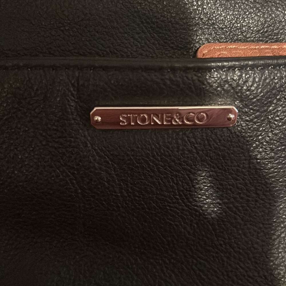 Stone & Co. Black and Brown Shoulder Bag with Slouchy Design - Picture 4 of 4